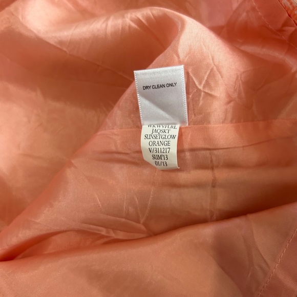 Banana Republic Pencil Skirt Peach Cream/Ivory Geometric Pattern Print Design - Picture 6 of 8